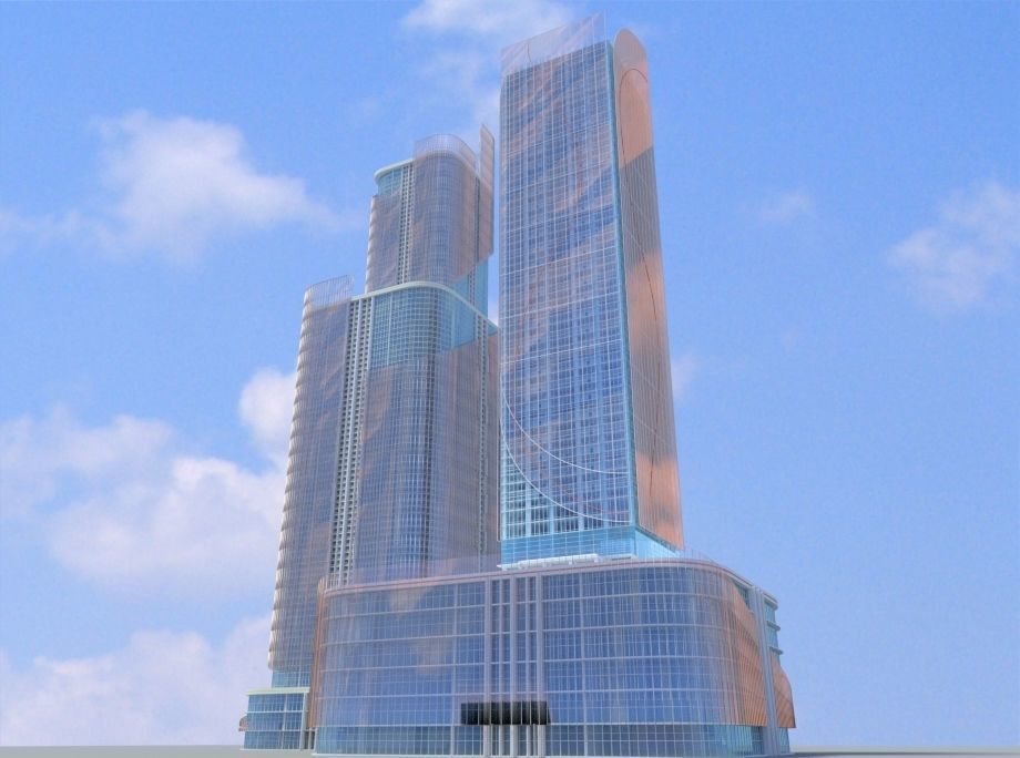 Sci-Fi 4 futuristic skyscrapers - futuristic skyscrapers 3D model_1