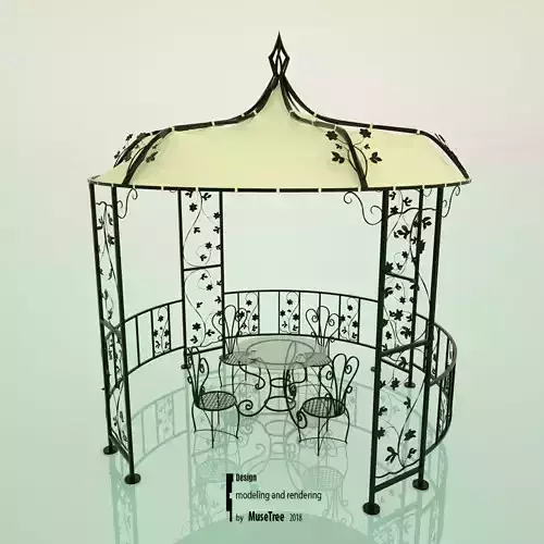 Pavilion Wrought iron 3D model