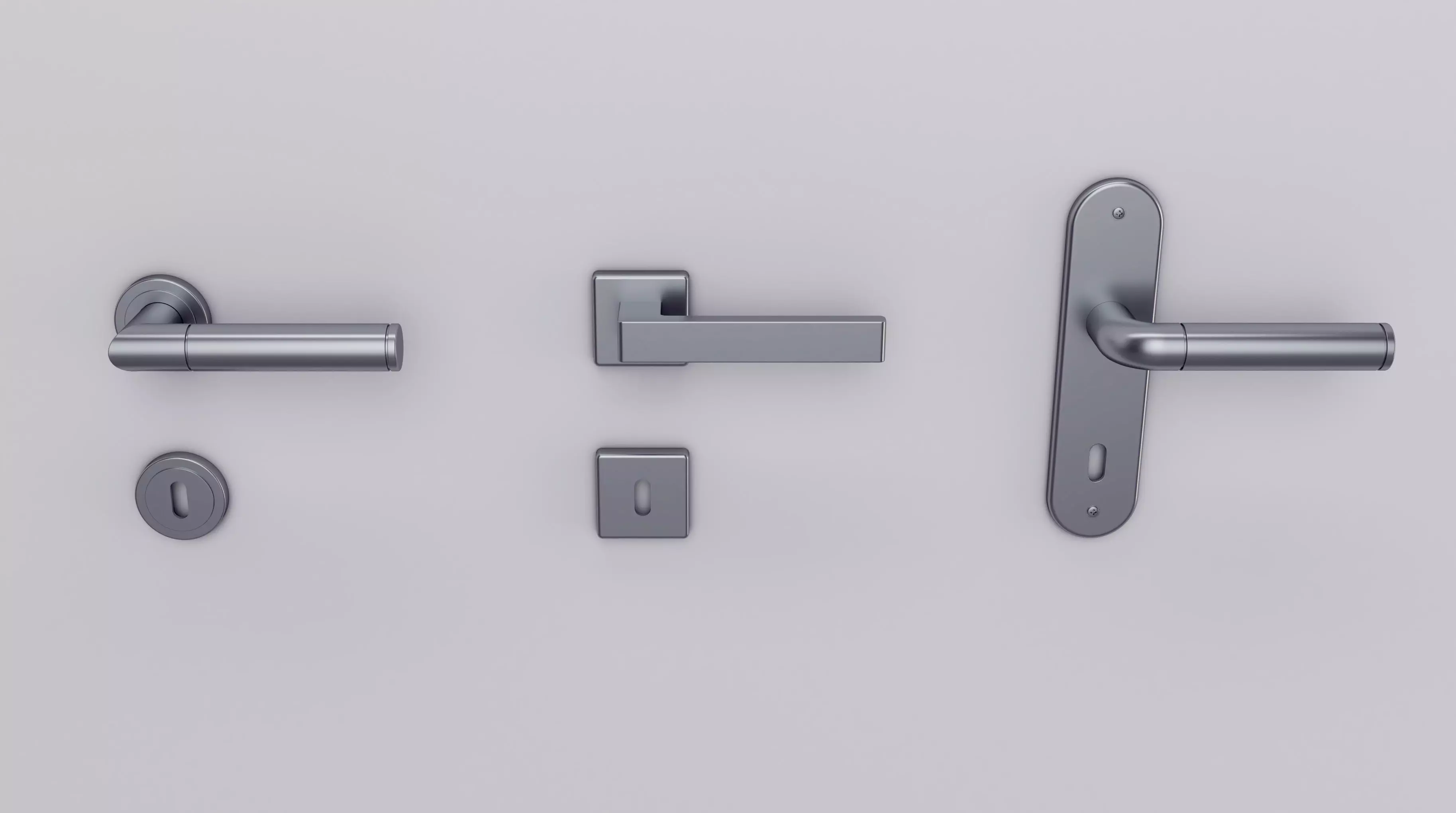 Door handles set Free 3D model_0