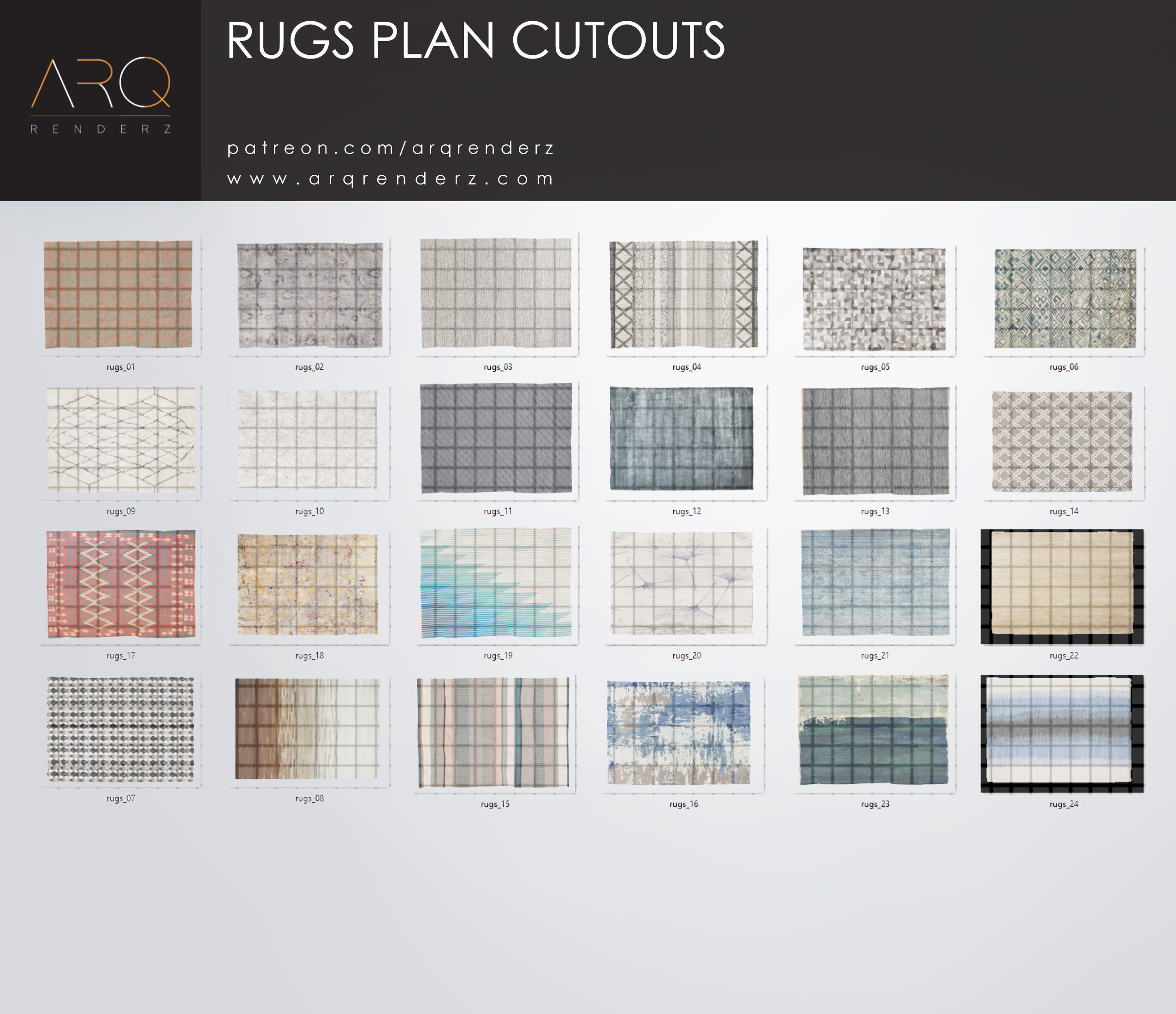 Cutouts collection abstract rug Texture_1