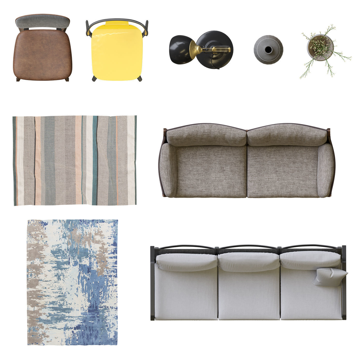 Cutouts collection abstract rug Texture_7