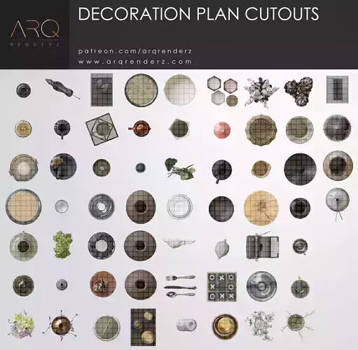 Cutouts collection abstract rug