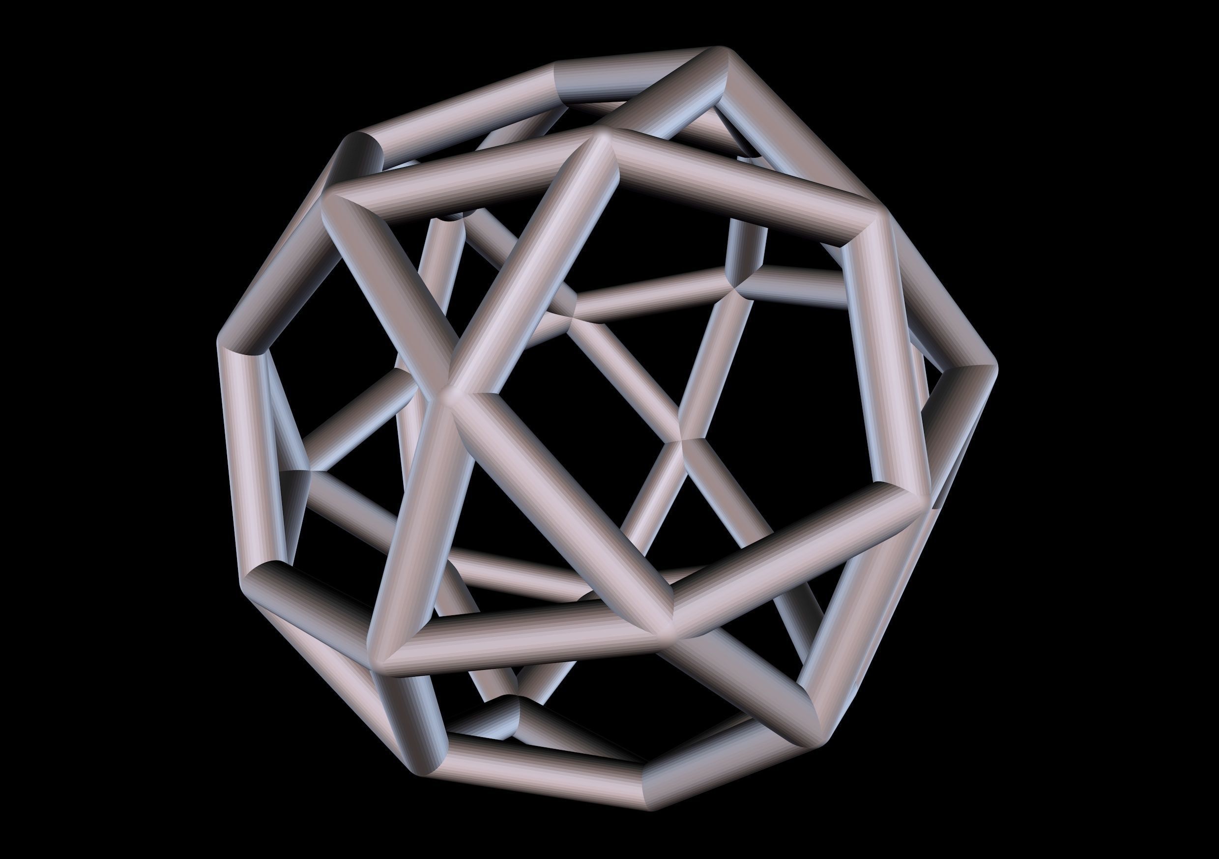 025 Mathart - Archimedean Solids - Icosidodecahedron 01 - 10cm