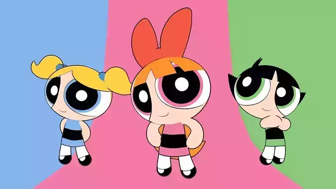 The Powerpuff Girls 2016 Low-poly 3D model