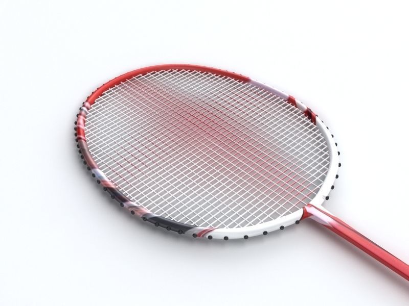 Badminton Racquet 3D model_1