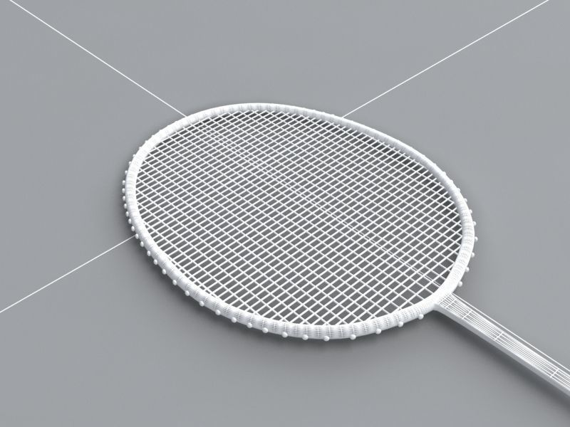 Badminton Racquet 3D model_6