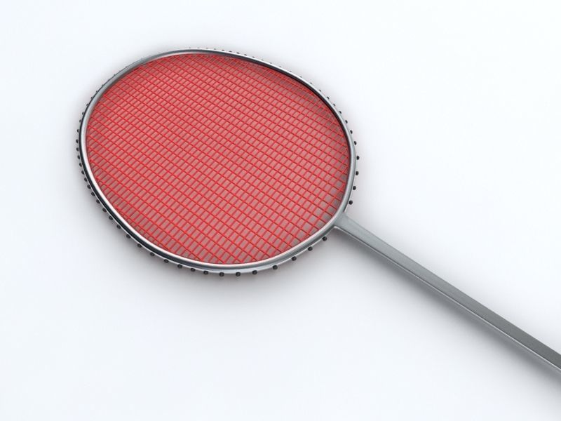 Badminton Racquet 3D model_3