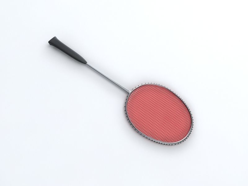 Badminton Racquet 3D model_4