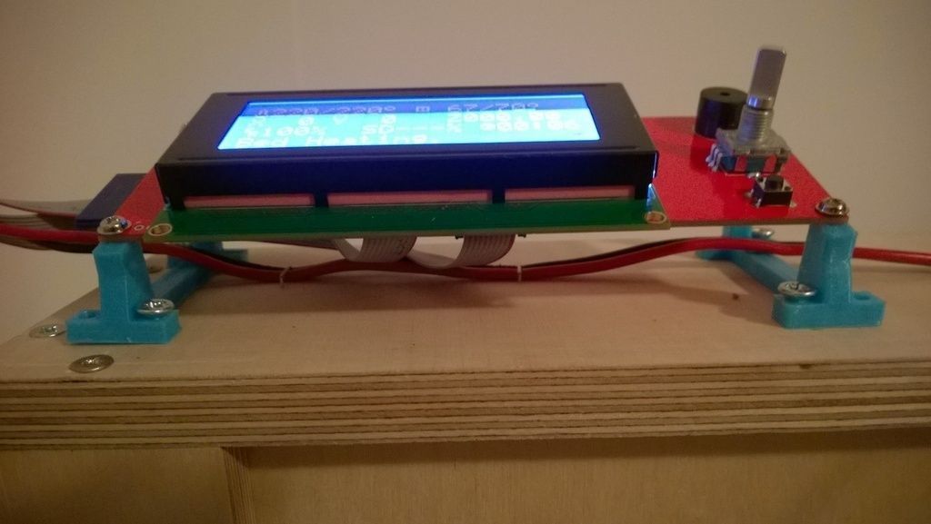 Smart LCD Holder for Wooden Frame Prusa i3 Free 3D print model_1