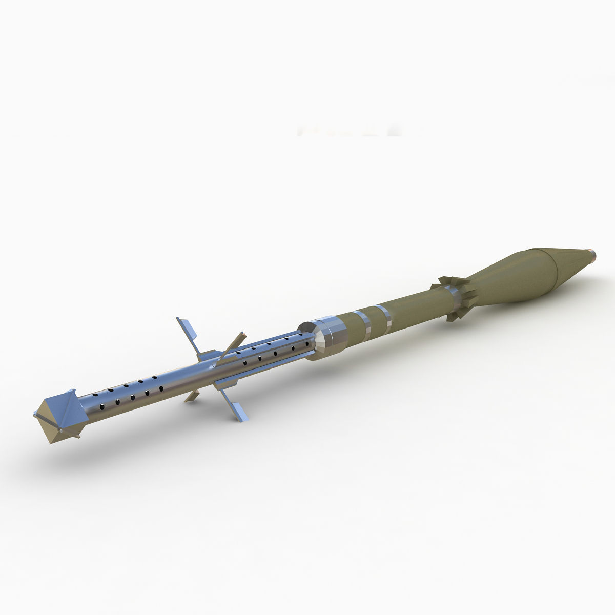 Bazooka missile 3D model_3