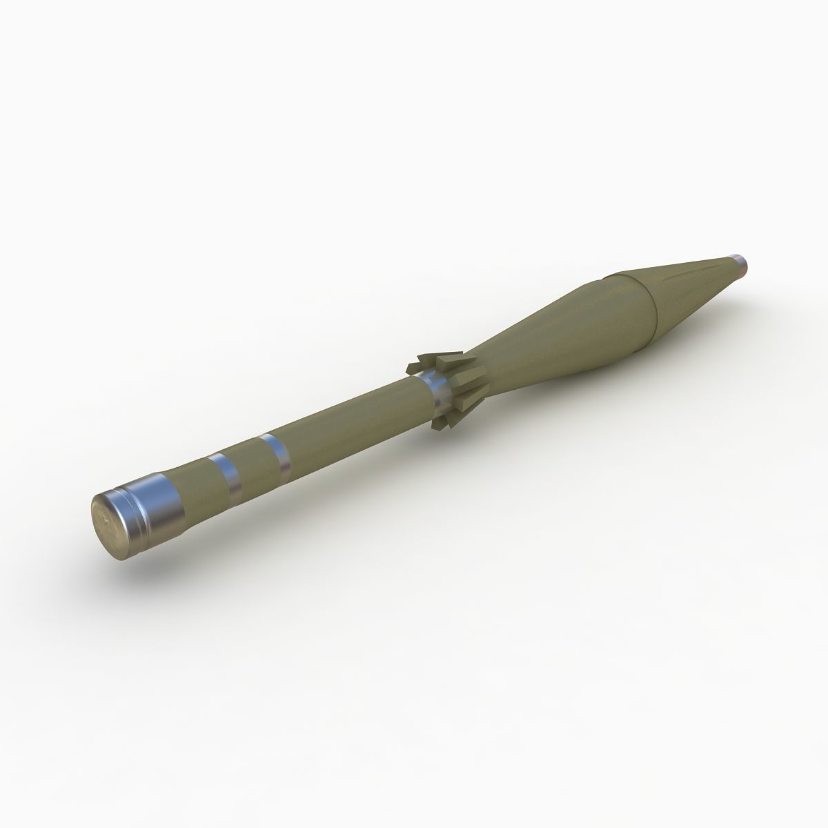 Bazooka missile 3D model_2