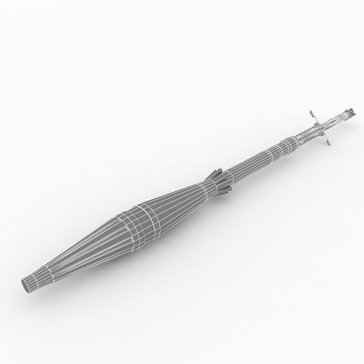 Bazooka missile 3D model_6