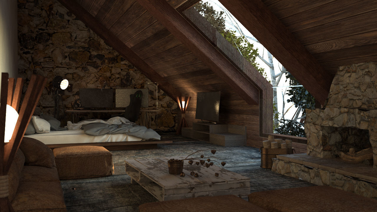 COMPLETE INTERIOR SET- VRAY  3D model_1