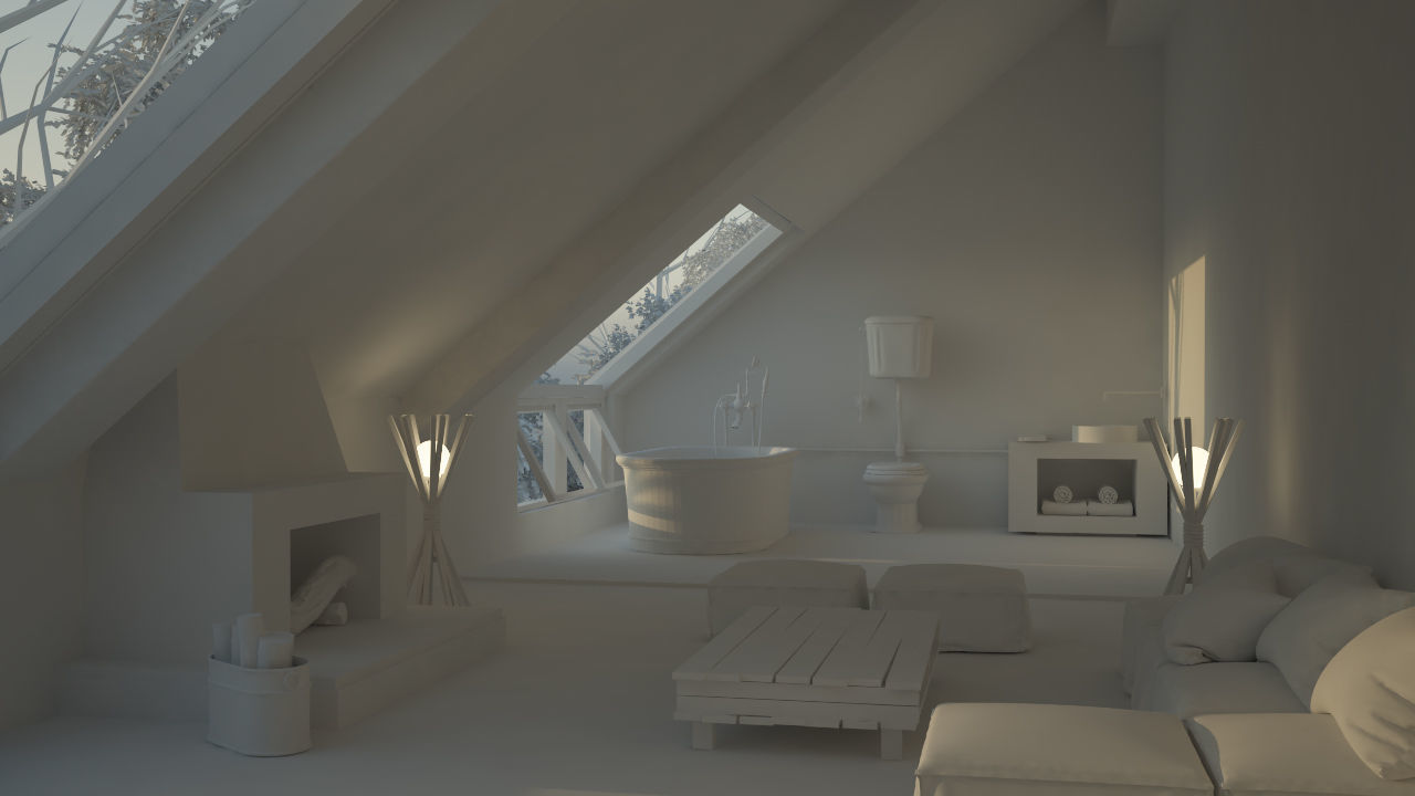 COMPLETE INTERIOR SET- VRAY  3D model_4
