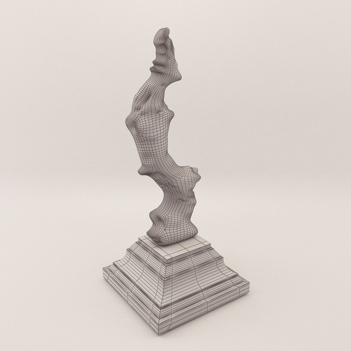 Sculpture Coral - 19th century 3D model_3
