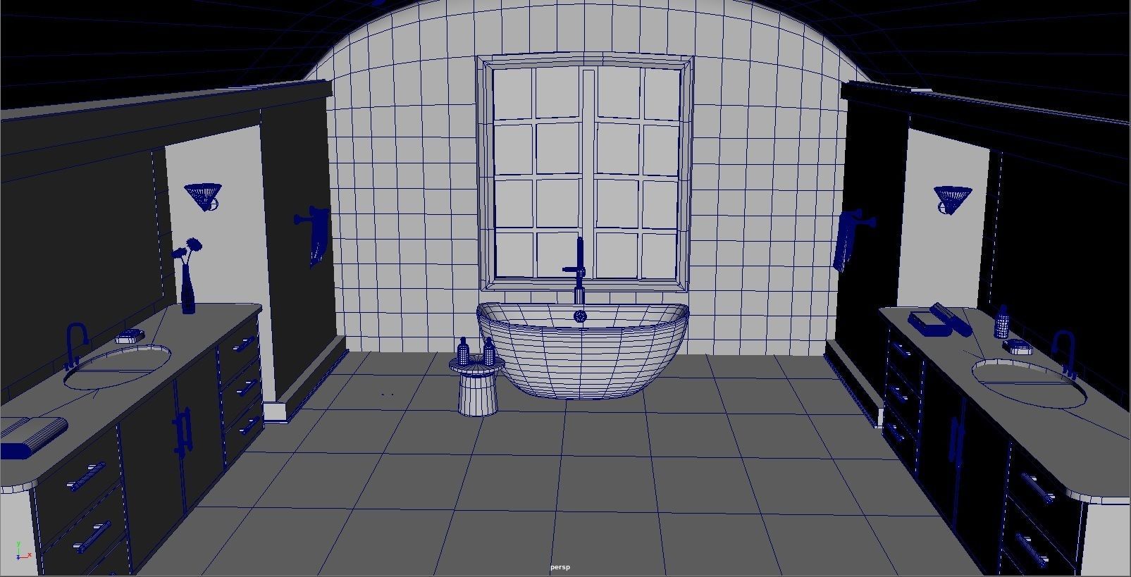 Modern bathroom 3D model_3