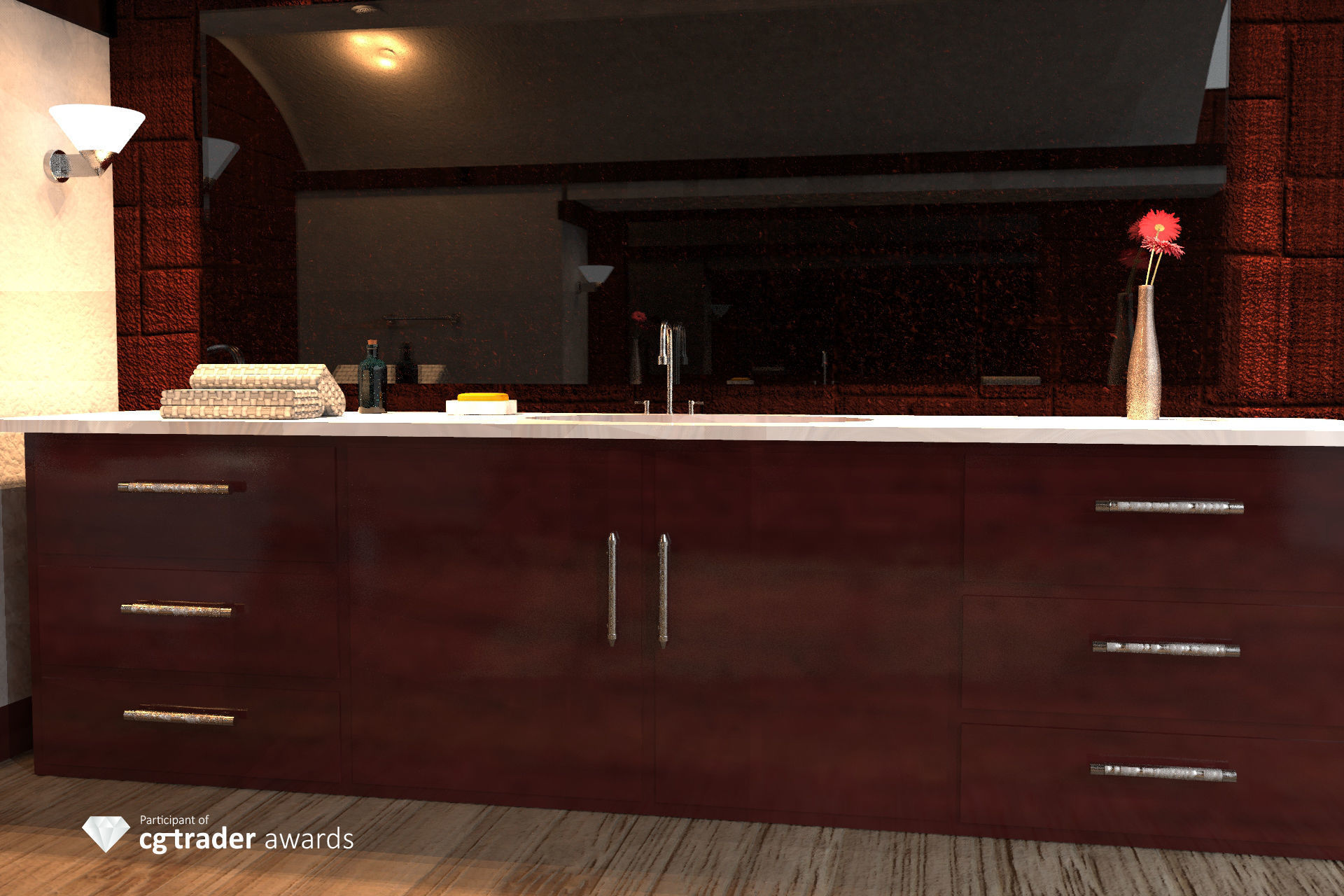 Modern bathroom 3D model_1