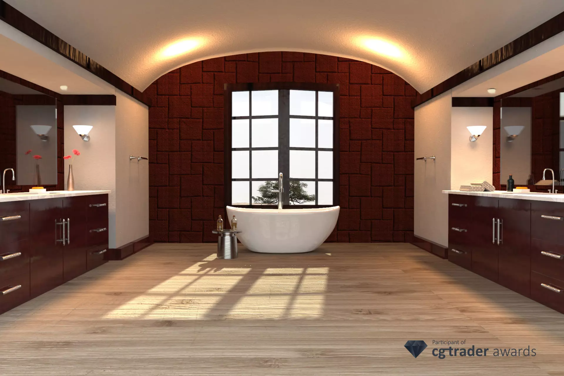 Modern bathroom 3D model_0