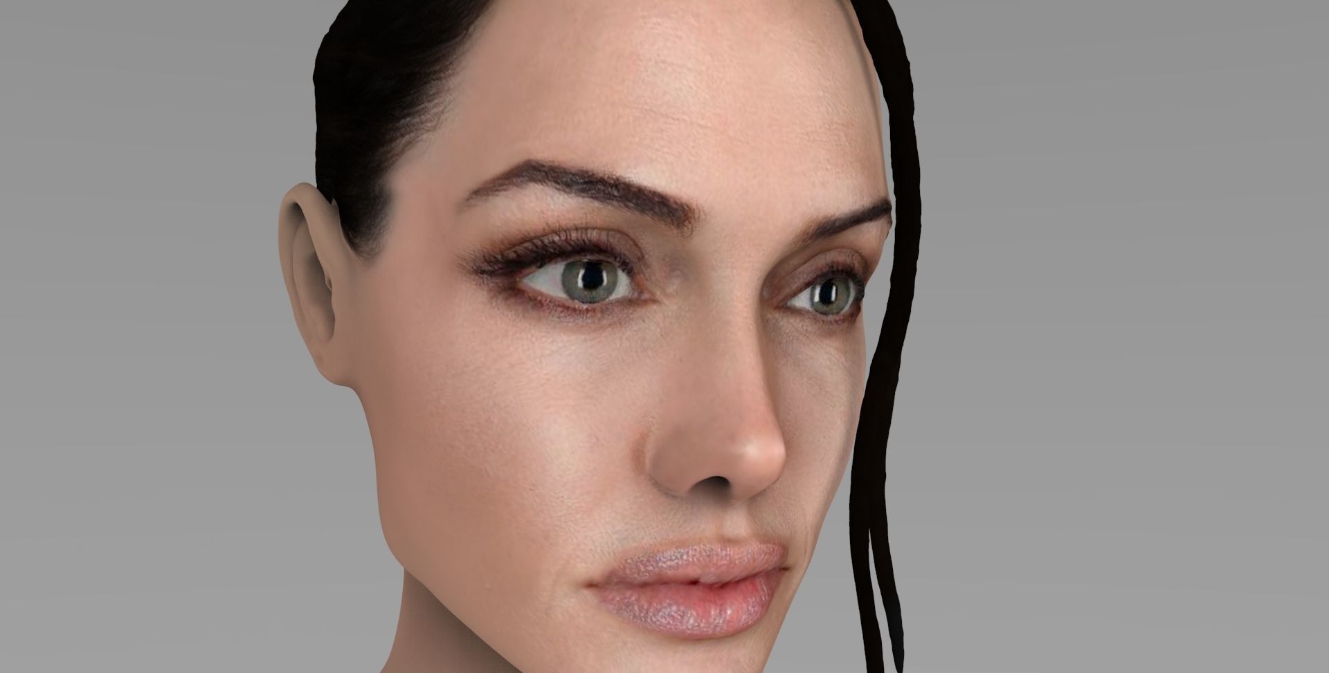 Lara Croft Tomb Raider Jolie ready for full color 3D printing 3D print model_11