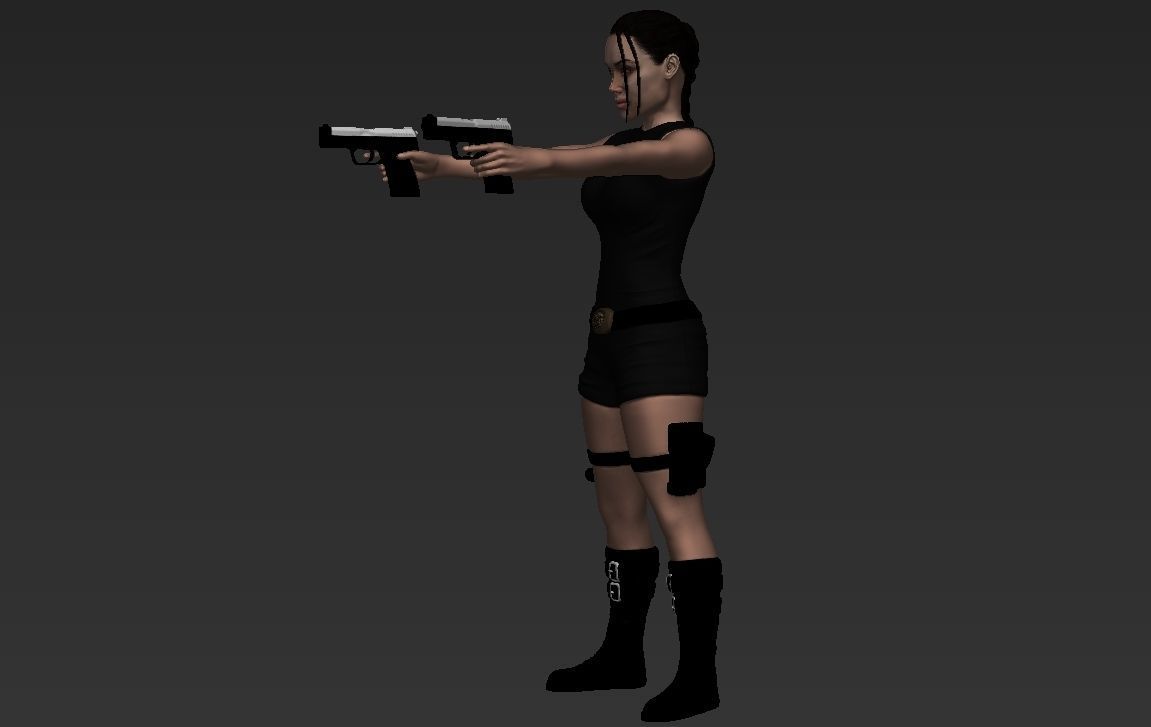 Lara Croft Tomb Raider Jolie ready for full color 3D printing 3D print model_12