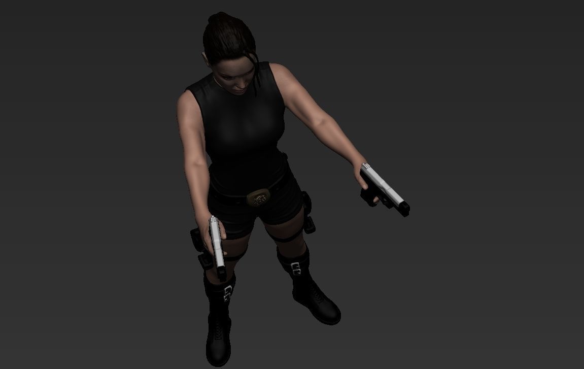 Lara Croft Tomb Raider Jolie ready for full color 3D printing 3D print model_29