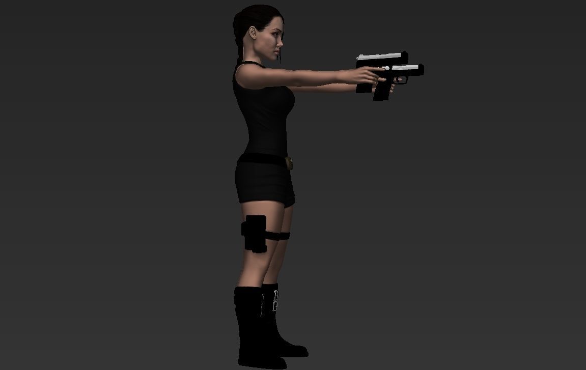 Lara Croft Tomb Raider Jolie ready for full color 3D printing 3D print model_18