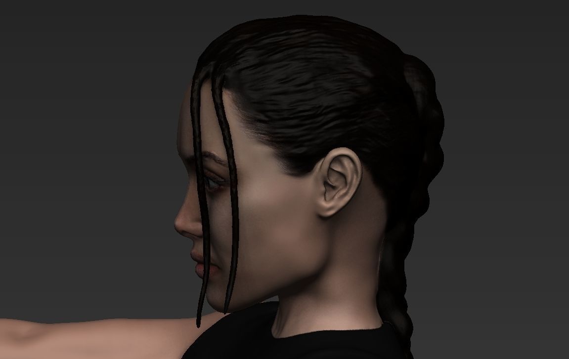 Lara Croft Tomb Raider Jolie ready for full color 3D printing 3D print model_35