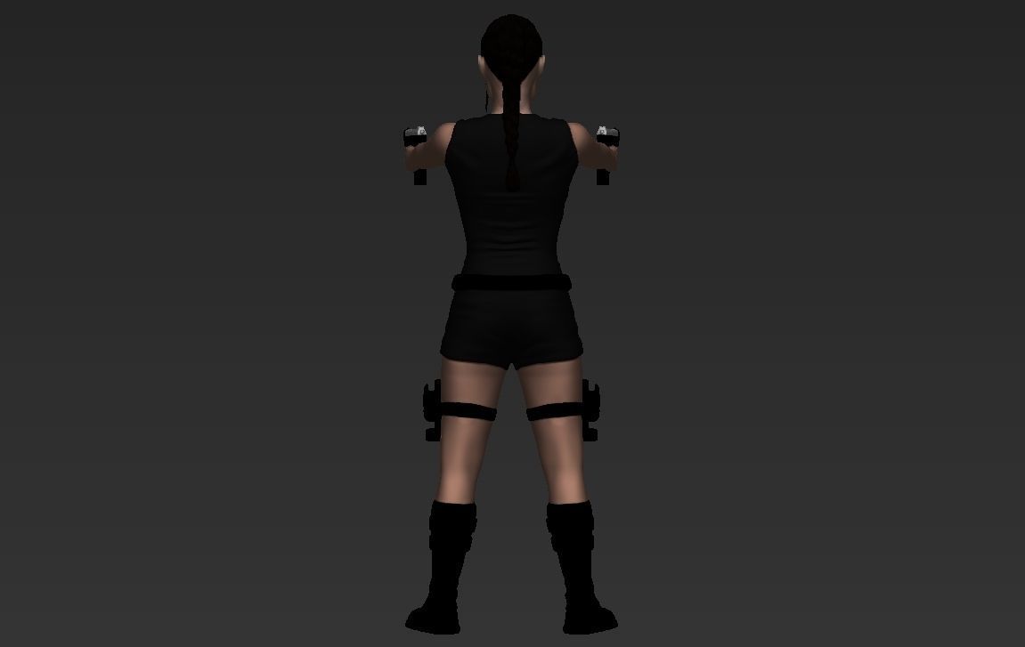 Lara Croft Tomb Raider Jolie ready for full color 3D printing 3D print model_15