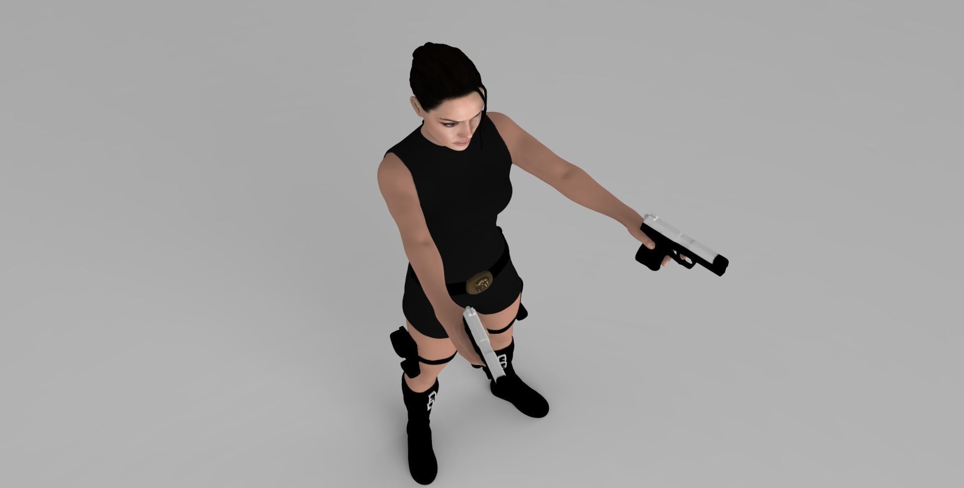 Lara Croft Tomb Raider Jolie ready for full color 3D printing 3D print model_10