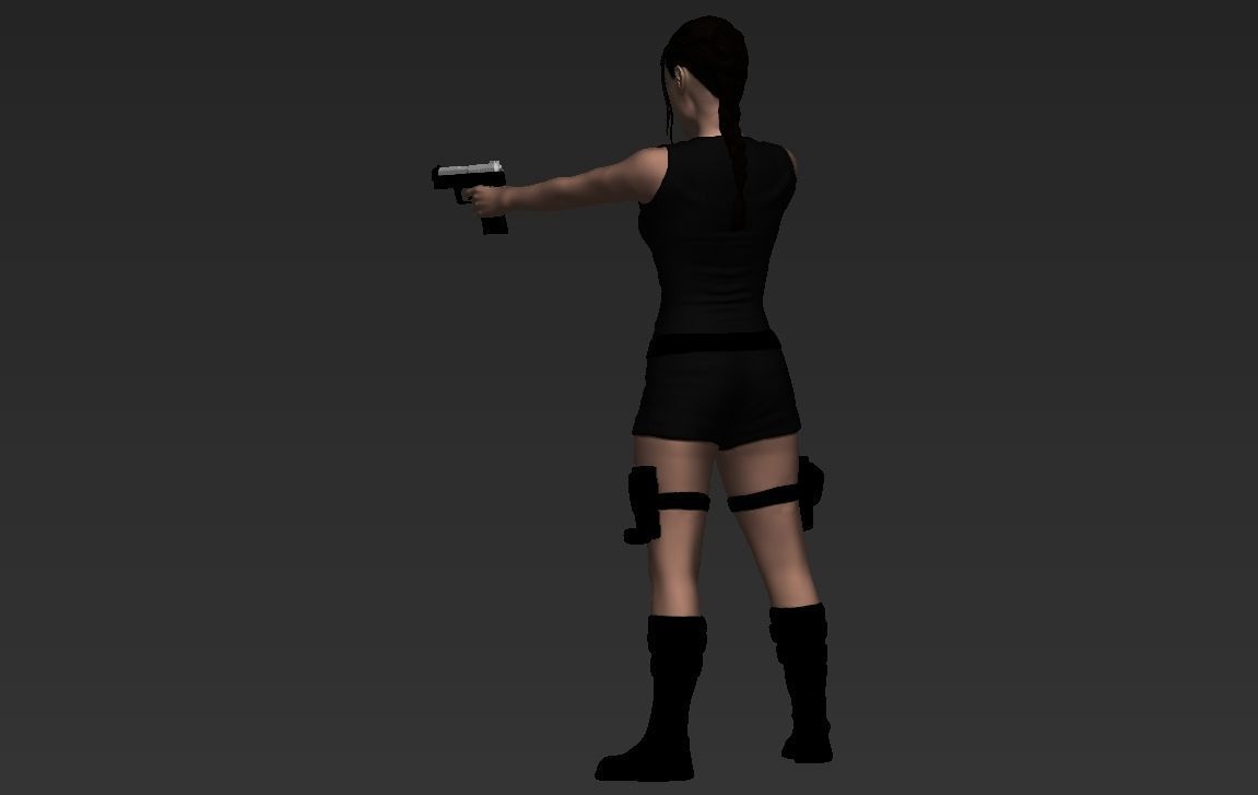 Lara Croft Tomb Raider Jolie ready for full color 3D printing 3D print model_14
