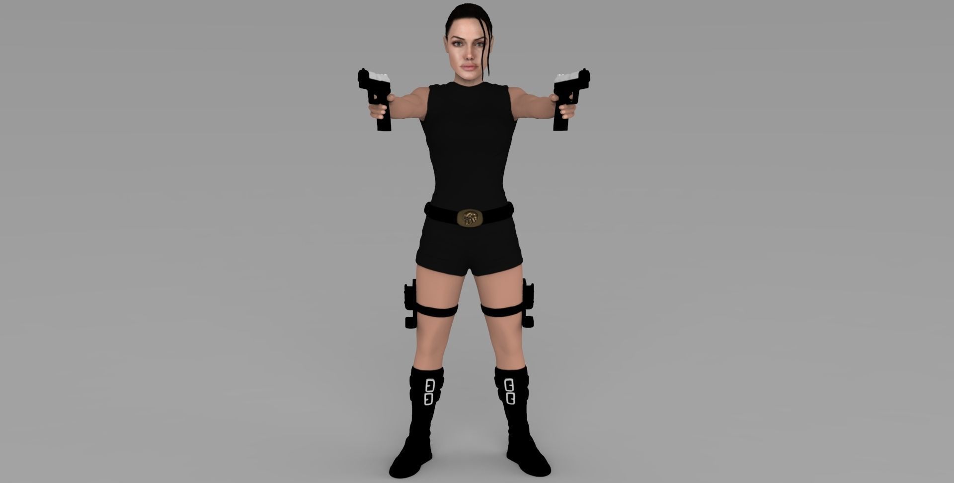 Lara Croft Tomb Raider Jolie ready for full color 3D printing 3D print model_2