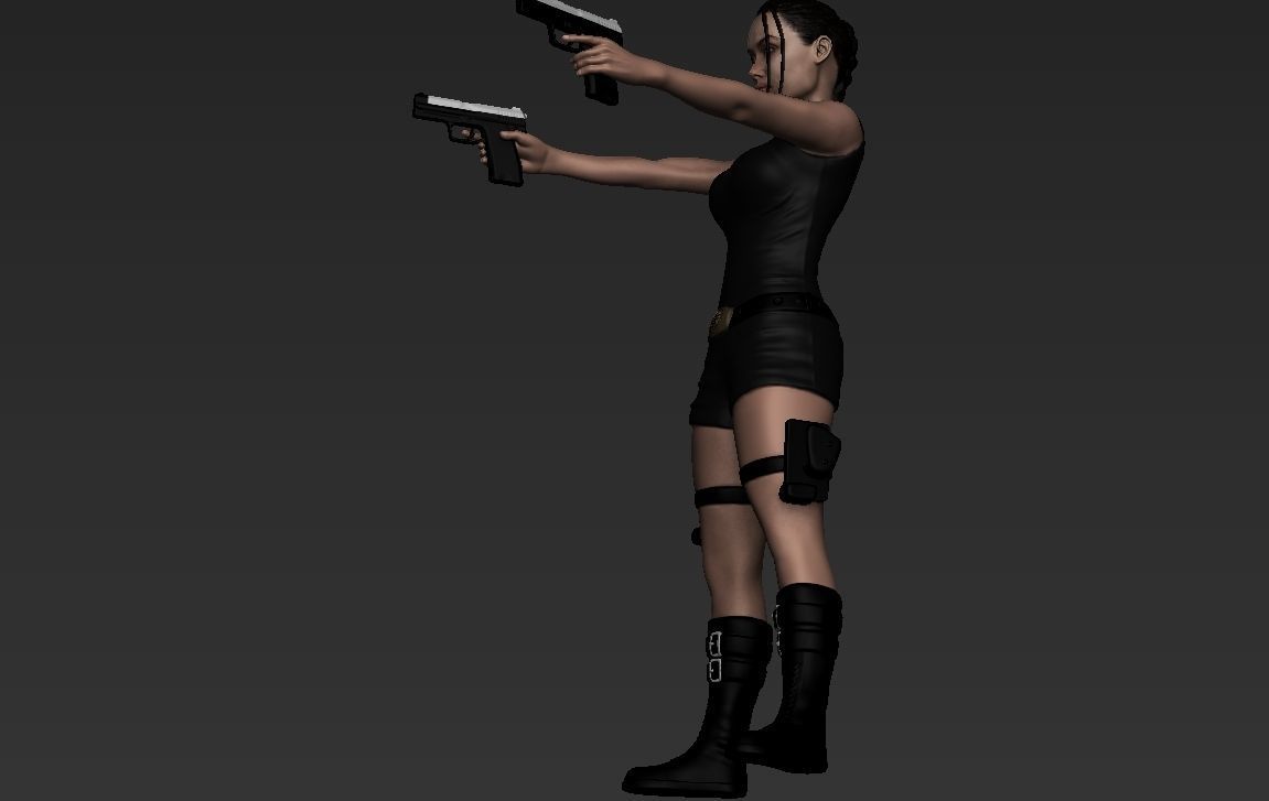 Lara Croft Tomb Raider Jolie ready for full color 3D printing 3D print model_31