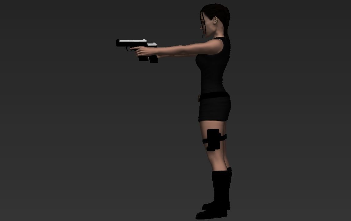 Lara Croft Tomb Raider Jolie ready for full color 3D printing 3D print model_13