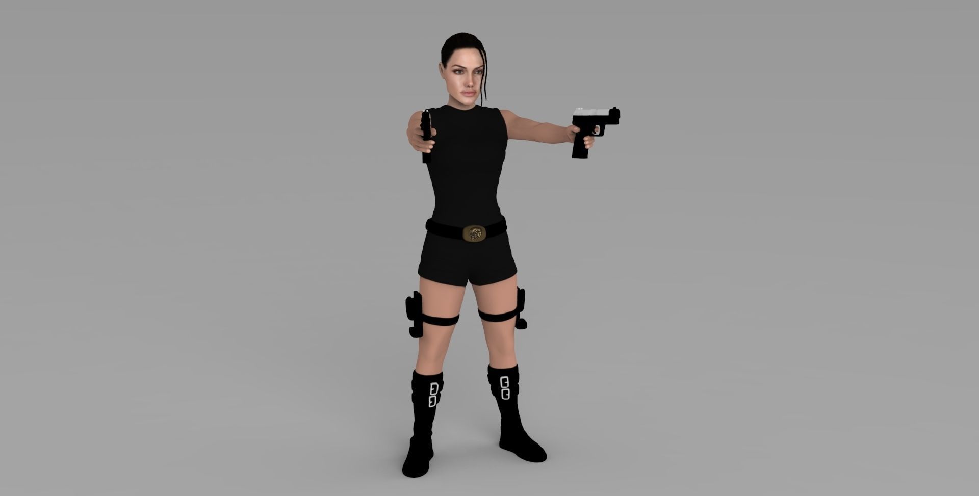 Lara Croft Tomb Raider Jolie ready for full color 3D printing 3D print model_8