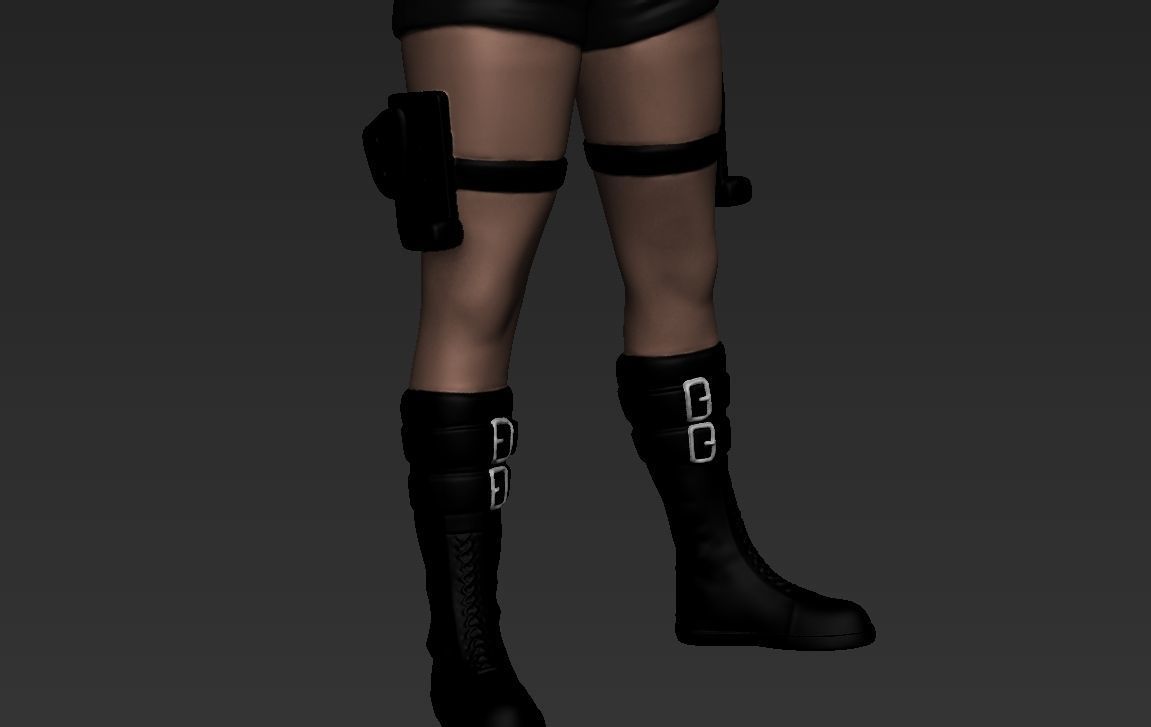 Lara Croft Tomb Raider Jolie ready for full color 3D printing 3D print model_33
