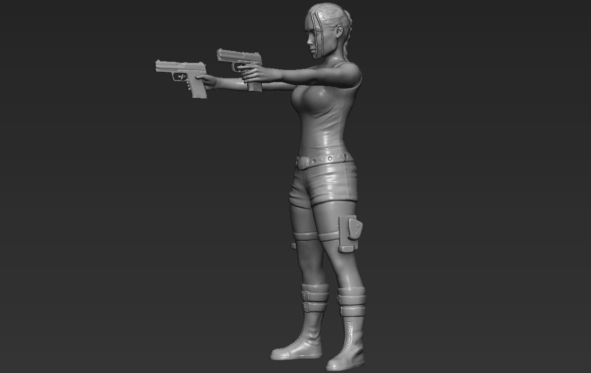 Lara Croft Tomb Raider Jolie ready for full color 3D printing 3D print model_38
