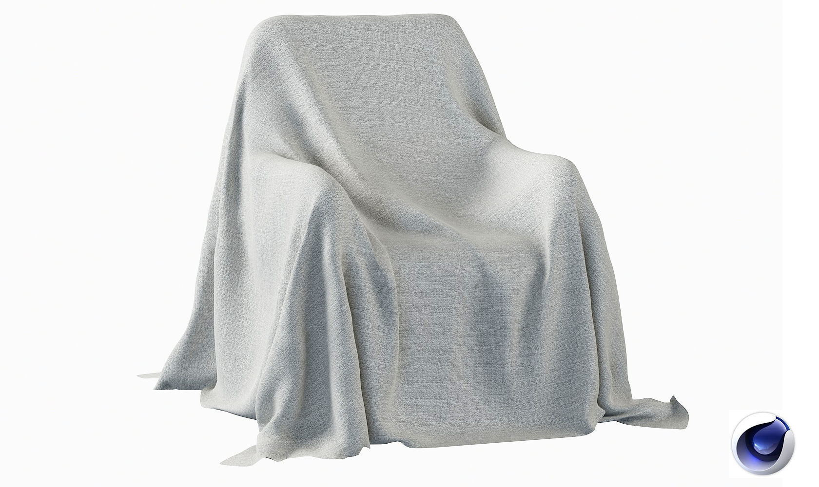 Fabric Cover V1 Low-poly 3D model_1