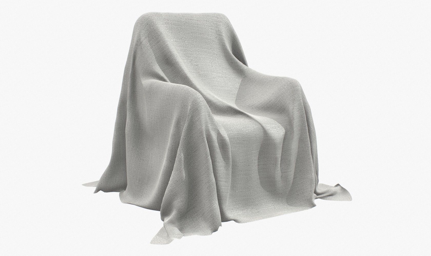 Fabric Cover V1 Low-poly 3D model_2