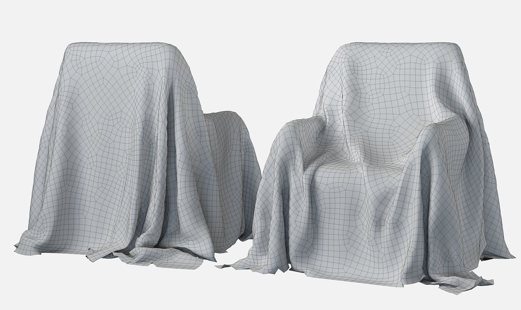 Fabric Cover V1 Low-poly 3D model_13