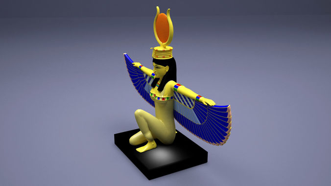 Egyptian Isis With Open Wings 3D model
