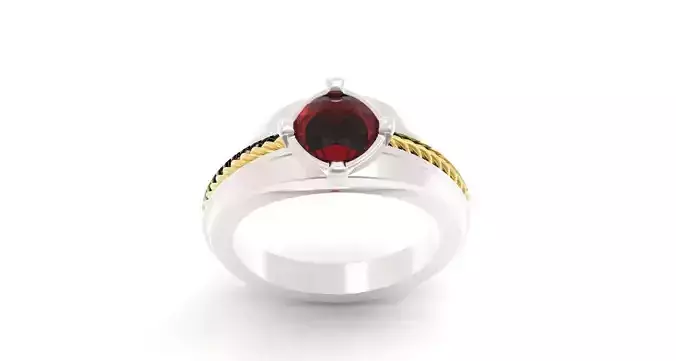 Red Stone Ladies Ring