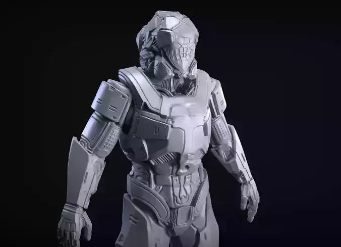 Sci-Fi Armor 3 Sculpt 3D model