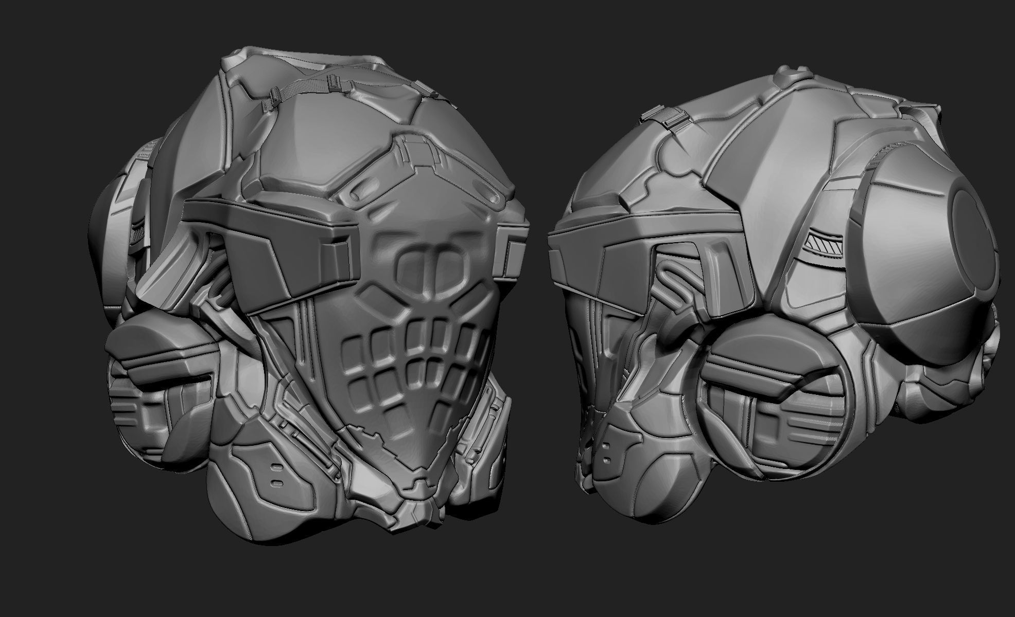 Sci-Fi Armor 3 Sculpt 3D model_7