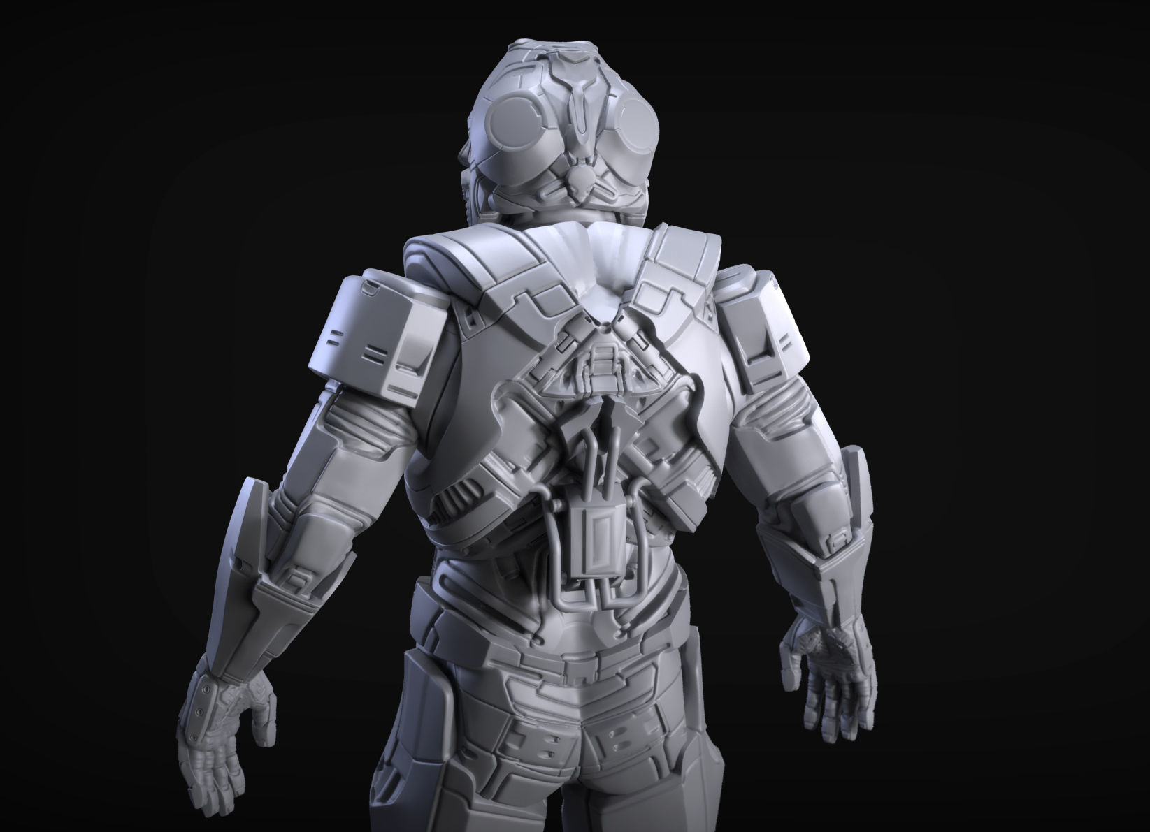 Sci-Fi Armor 3 Sculpt 3D model_1