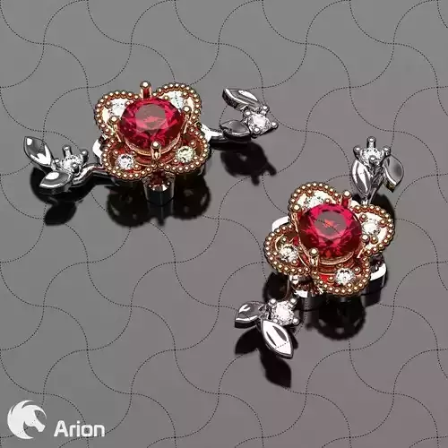 Le Rose Earrings Stud