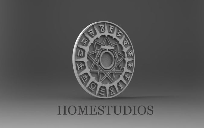 Ancient Russian RUNIC PENDANT 3D print model