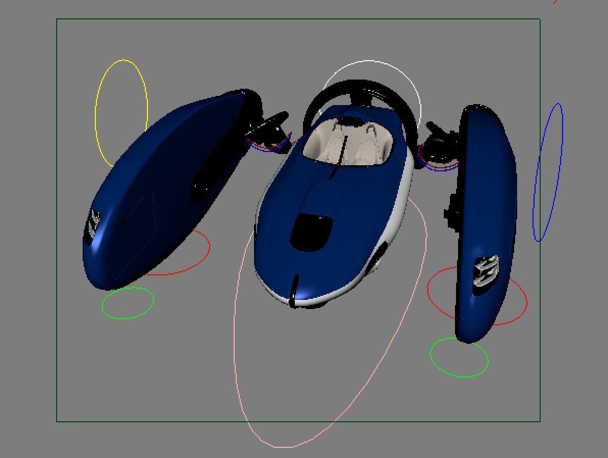 Space racer ship Free 3D model_8