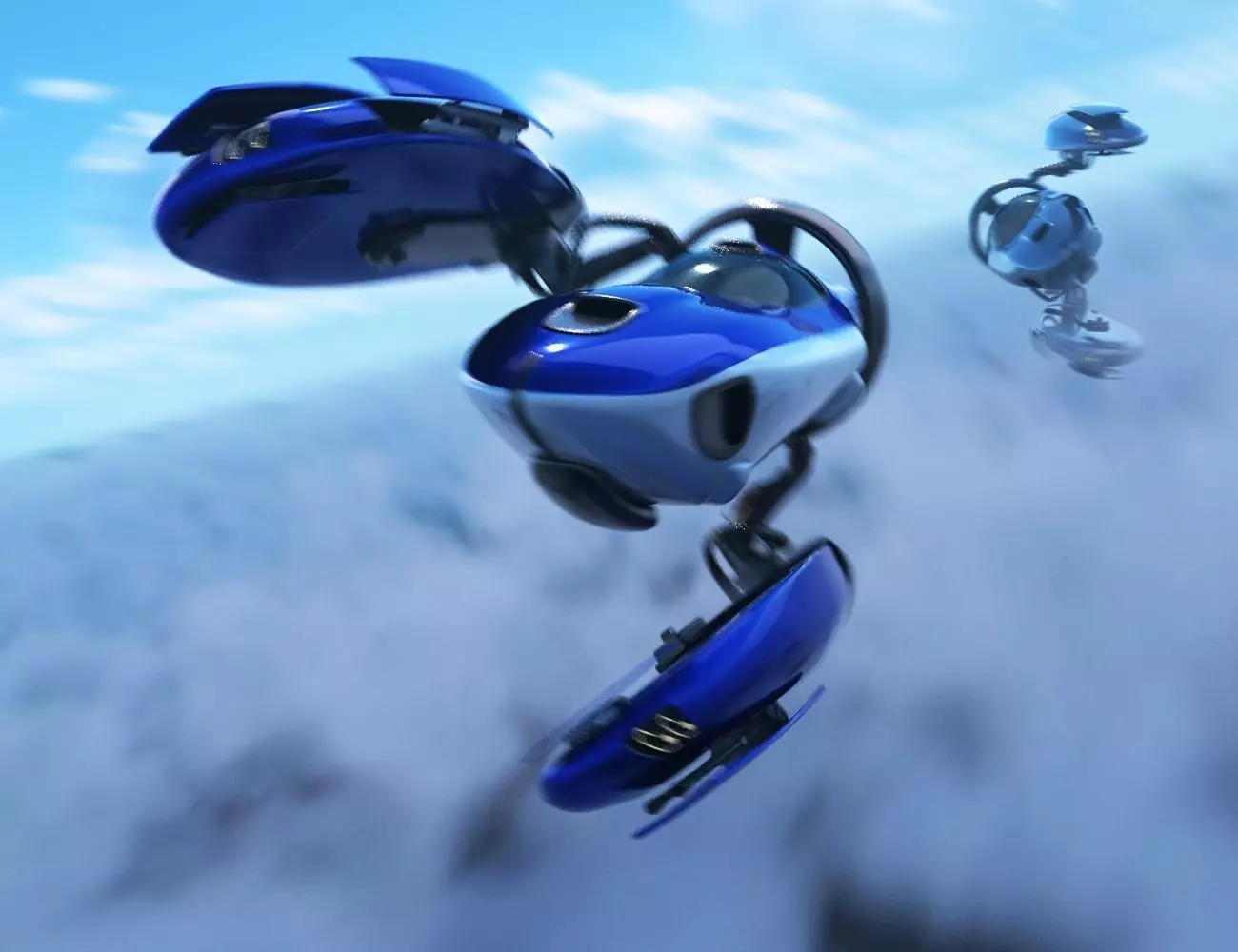 Space racer ship Free 3D model_0