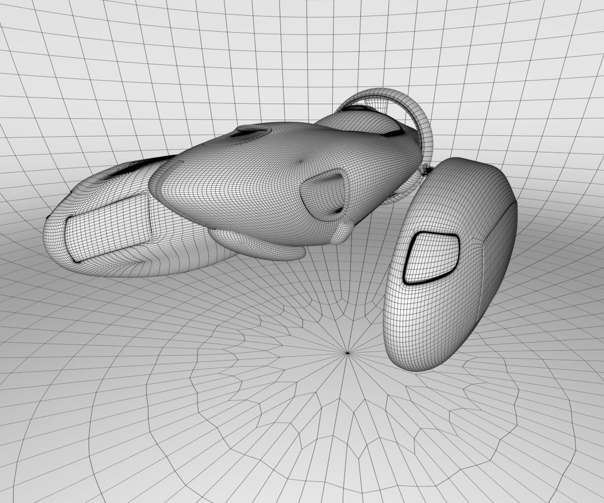 Space racer ship Free 3D model_9
