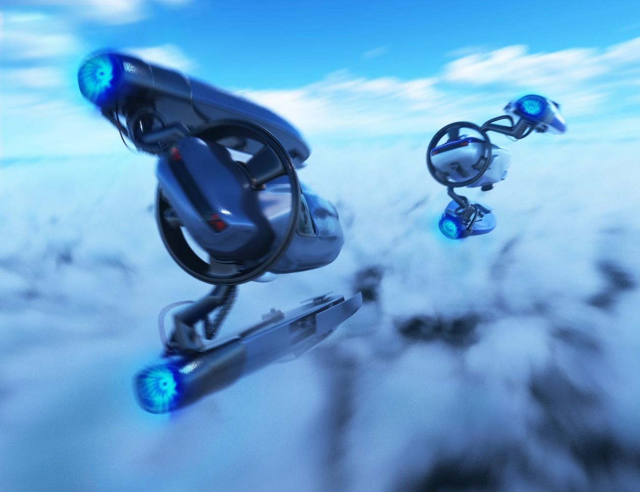 Space racer ship Free 3D model_1